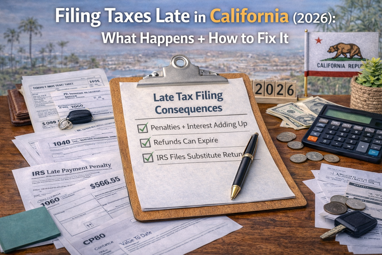 Filing Taxes Late in California (2026): What Happens + How to Fix It the Right Way