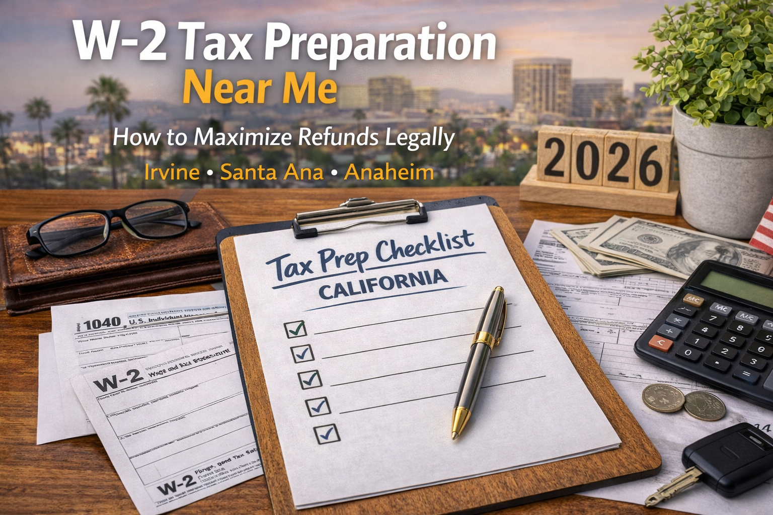 W-2 tax preparation near me in California guide to maximize refunds legally